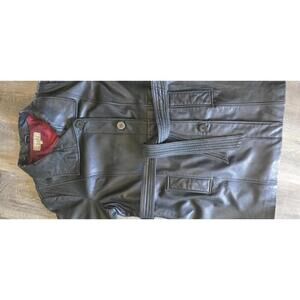 Leather Pelle Studio Black Long Jacket